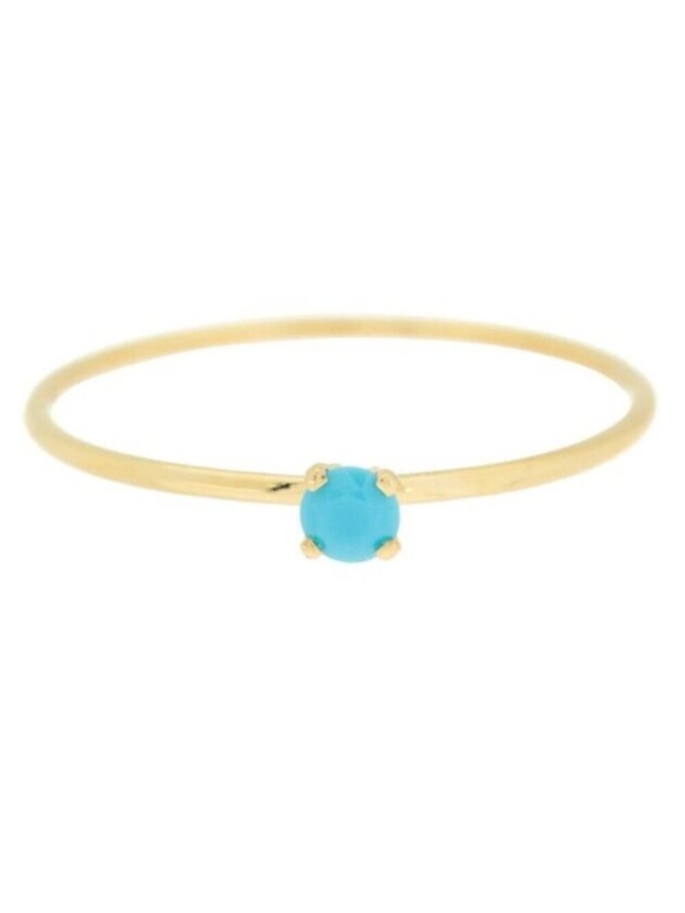 Bony Levy 18K Yellow Gold Turquoise Ring Band Size 6